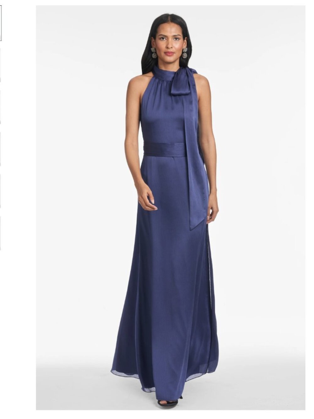 Sachin Babi Kayla Tea Length Gown Deep Cobalt Size 18